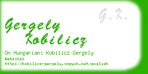 gergely kobilicz business card